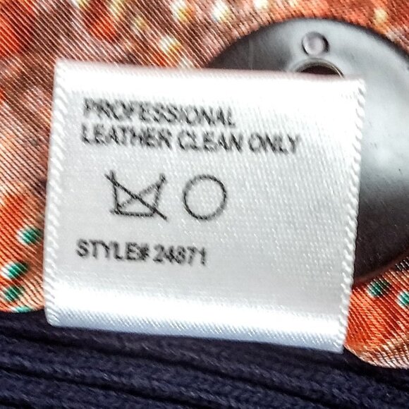 Anthro One Girl Who Navy Blue Leather Knit Jacket - Picture 7 of 7